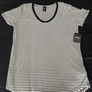Young & Reckless Monochrome Striped Tee